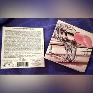 Two YSL Loveshine Candy Glow Lip Balm Sample Set – 3 Shades + Brush